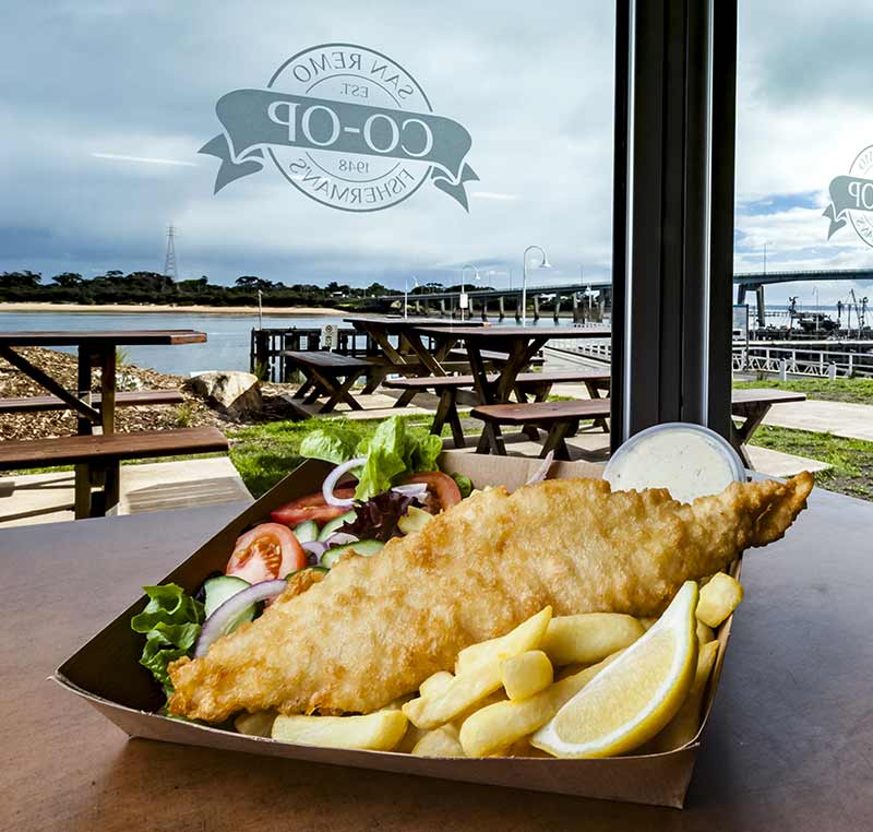 Where to eat San Remo and Philip Island? | San Remo Fisherman's Co-op | Daily fresh seafood and fish and chips